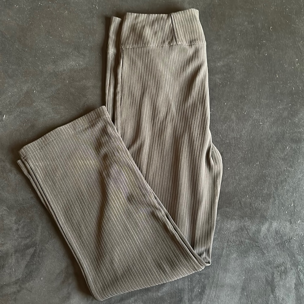 Mix & Co Sz L Black Ribbed Dress Pant